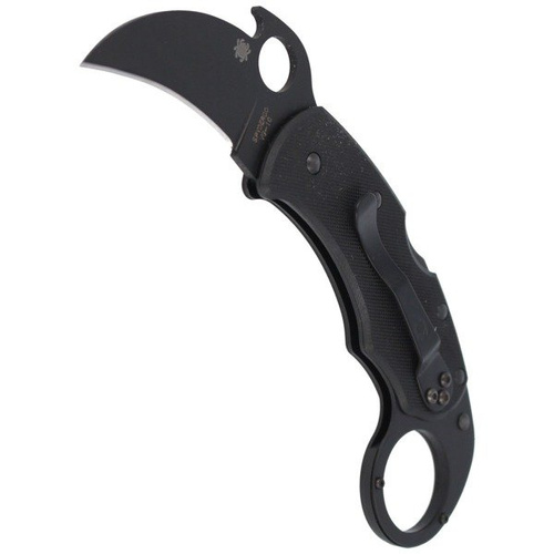 Spyderco - Nůž Karahawk™ G-10 All Black Plain Edge - C170GBBKP