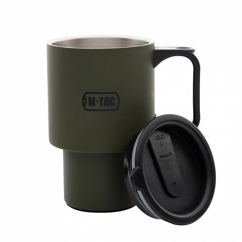 M-Tac - Termohrnek s víkem - 450 ml - olivový - 60010001