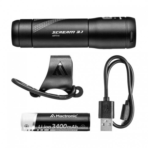 Mactronic - Přední svítilna na kolo LED Scream 3.1 - dobíjecí baterie 3400 mAh - 1000 lm - ABF0167