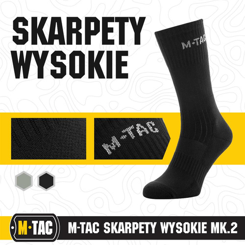 M-Tac - Vysoké trekingové ponožky Mk.2 - černé - 30902002
