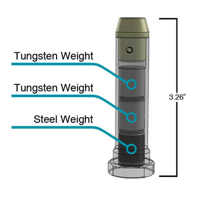 UTG - H2 Hard Coat Heavy Recoil Buffer - AR-15 / M4 / M16 - RB-T6BFH2