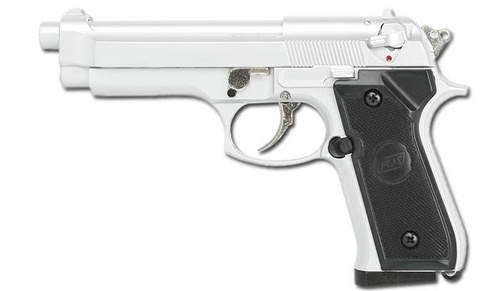 ASG - Replika pistole M92F - Hi Power - stříbrná - 11557