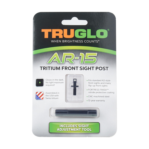 TruGlo - Tritiové hledí pro AR-15 - zelené s bílým obrysem - TG231AR1