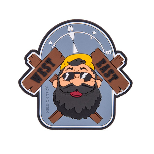Helikon - PVC nášivka - Beardman OUTBACK - šedá - OD-BMO-RB-19
