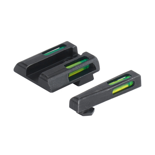 Hiviz - LiteWave H3 Tritium/Litepipe mířidla - Glock 42 / 43 - Zelená - Bílá kontura - GLN321