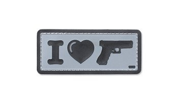 101 Inc - 3D nášivka - I Love My Sidearm - šedá
