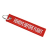Mil-Tec - kroužek na klíče Remove Before Flight - červený - 15901009