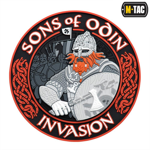 M-Tac - 3D PVC nášivka Sons of Odin - černá/červená - 51137233