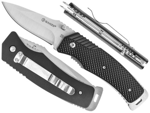 Ganzo - Zavírací nůž EDC - Liner Lock - Black - G618