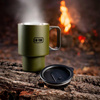 M-Tac - Termohrnek s víkem - 450 ml - olivový - 60010001