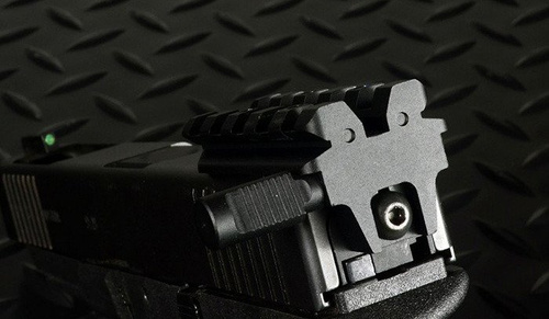 Strike Industries - Lišta pro montáž zadního mířidla - G17/18 - černá - SI-GSR