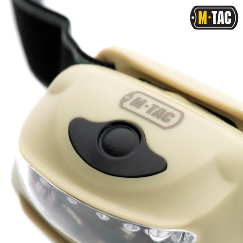 M-Tac - Čelová svítilna LED 4+1 - 18 lm - AAA - Khaki - MTC-HL-022-KH