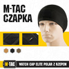 M-Tac - Zimní čepice s nášivkou Watch Cap Elite - Fleece - Black - 40017002