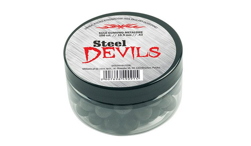 Ocelové kuličky Devils RAM Rubber-Steel .43 - 100 ks