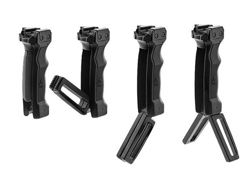Leapers - Dvojnožka / přední rukojeť UTG® D Grip® - Picatinny - černá - MNT-DG02Q