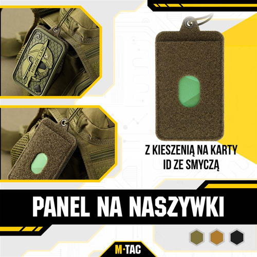 M-Tac - Patch panel s kapsou na identifikační kartu a šňůrkou na krk - olivový - 10118001