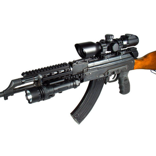 UTG - Chránič ruky AK47 s Picatinny lištou - hliník - černý - MTU009