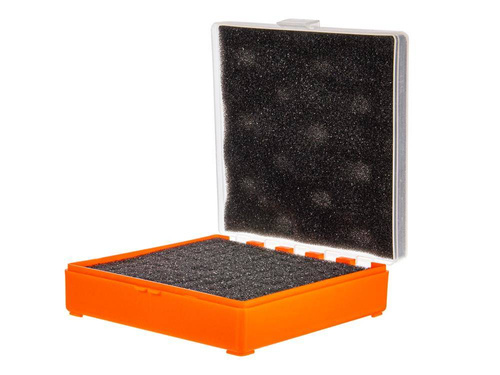 Megaline - přepravní box - 11x11x3,5 cm - oranžovo-průhledný - 607/0002OT