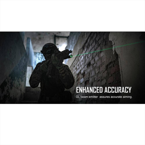 Olight - Odin GL Mini Tactical Flaslight LED pro zbraně s laserovým zaměřovačem s držákem Picatinny - 1000 lumenů - zelený laser - černý 