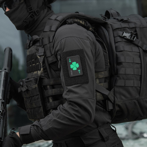 M-Tac - nášivka Lucky Card - Cordura 500D - Clover - černá - 51391002