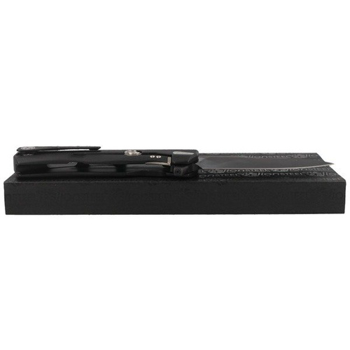 LionSteel - Zavírací nůž s hliníkovou černou / černou čepelí - ROK A BB