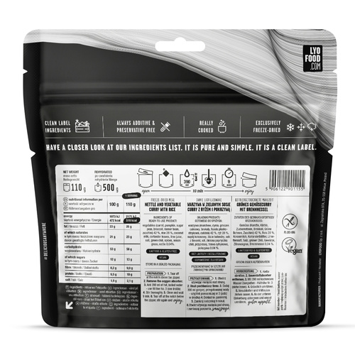 LyoFood - Lyofilizovaná krmná dávka Lyo Expedition - kari s kopřivou - 500 g