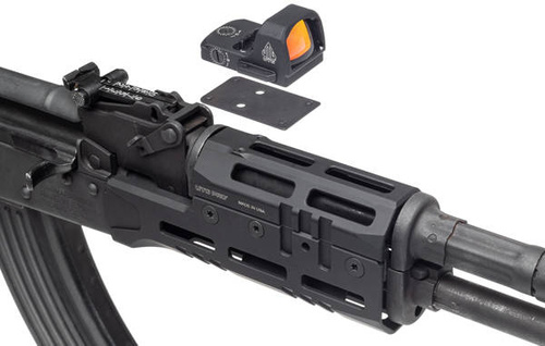 UTG - Chránič ruky pro AK 47 Super Slim Drop-In - M-LOK - hliník - černý - MTU053SSM