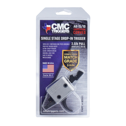 CMC Triggers - Drop-in spoušť pro AR15/AR10 Small Pin Competition - jednostupňová - zakřivená - 2,5 lb - 90501