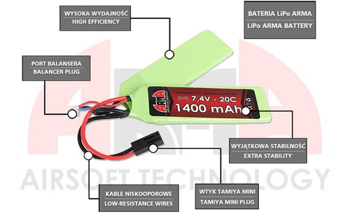 Arma Tech - AEG baterie - LiPo - 7,4V 3300 mAh 35C [1]