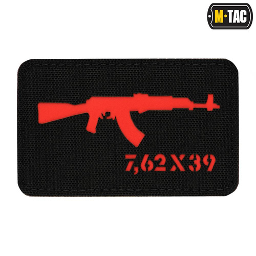 M-Tac - Laserem řezaná nášivka AKM 7.62x39 - černá/červená - 51110233