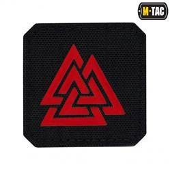 M-Tac - Laserem řezaná čtvercová nášivka Valknut - červená / černá - 51162233
