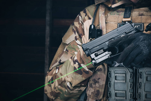 Olight - Světlo na zbraň s laserovým zaměřovačem BALDR S - 800 lumenů - černé