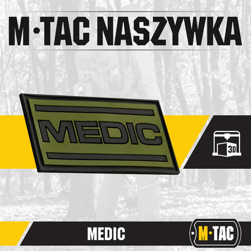 M-Tac - Medic 3D PVC nášivka - černá / olivová - 51125102