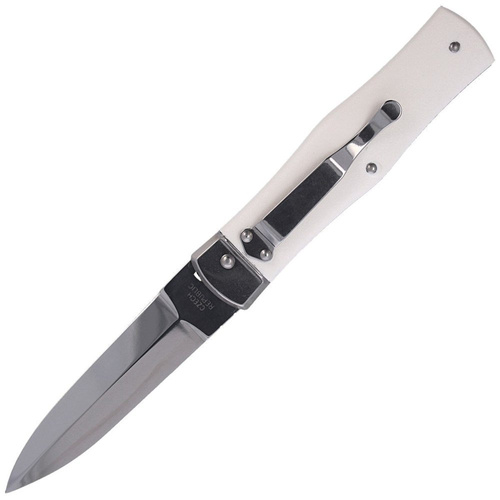 Mikov - Pružinový nůž Predator - ABS White - AISI 420 - Bílá - 241-NH-1/N BÍLÁ