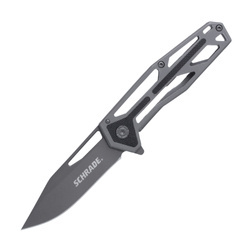 Schrade - Zavírací nůž Clip Point Blade Cage Handle Ultra Glide - 9Cr18MoV - šedý - 1084283.