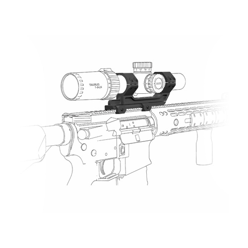 Vector Optics - Nastavitelná prodloužená jednodílná montáž Picatinny - 30 mm - černá - XASR-3037