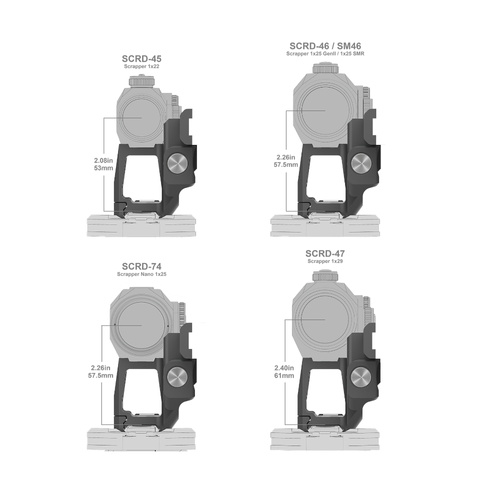 Vector Optics - Zvýšená montáž pro mířidla a lupy Scrapper a Paragon - Černá - XASR-RM02