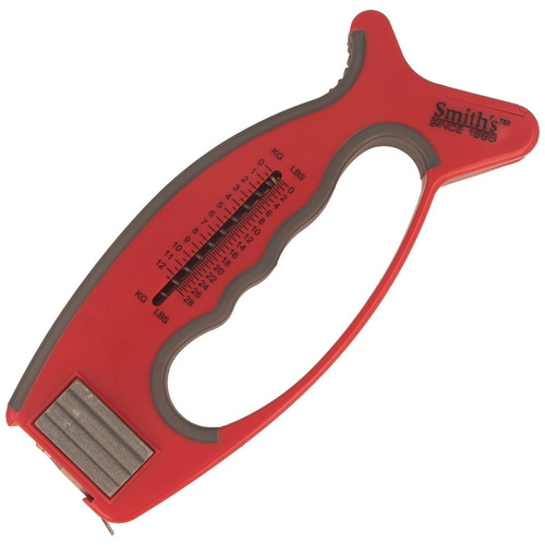Smith's - Ostřič rybářských nožů 4 v 1 - červený - JIFF-FISH
