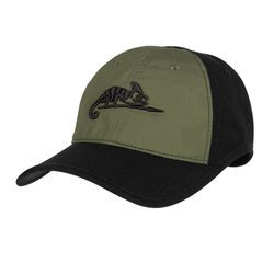 Helikon - Baseballová čepice s logem - PolyCotton Ripstop - Black / Olive Green - CZ-LGC-PR-0102B