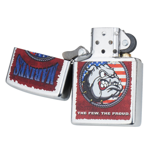 Zippo - Benzínový zapalovač US Marines Corp - Street Chrome - Z28520