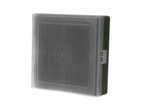 Megaline - přepravní box - 11x11x3,5 cm - zelený-průhledný - 607/0001GT