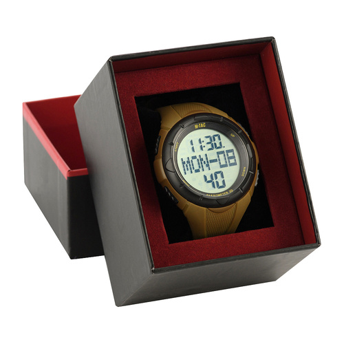 M-Tac - Taktické hodinky s krokoměrem - LCD - WR50 - Coyote - 50001005