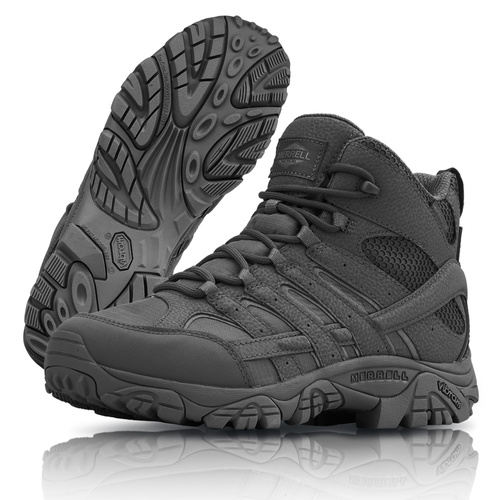 Merrell - Boty Vojenské Moab 2 Mid - Voděodolné - Černá - J15853