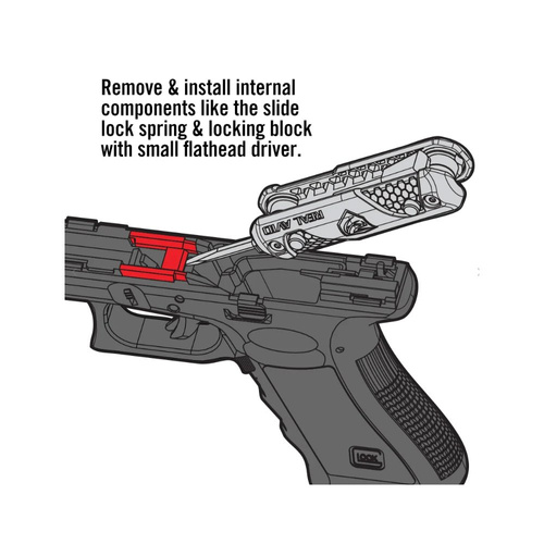 Real Avid - Nástroj 4 v 1 pro pistole Glock - černý - AVGLOCK41