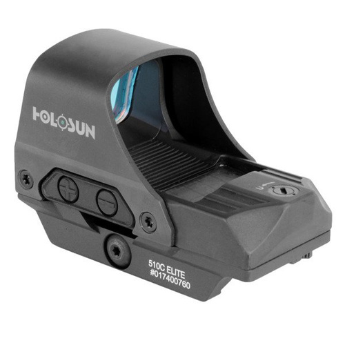 Holosun - Red Dot HE510C-GR Elite Multi Reticle Green Dot - Solární panel - Zelený bod - Černá - HE510C-GR