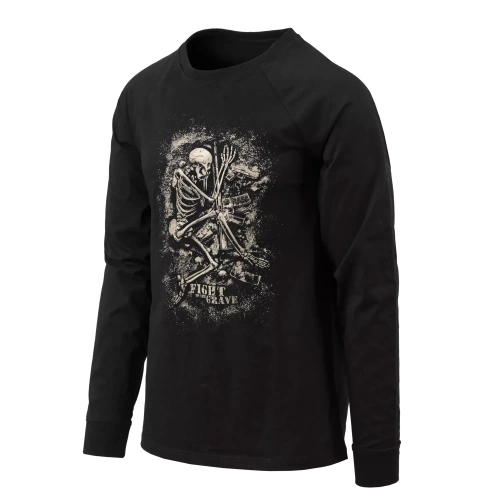 Helikon - Tričko s dlouhým rukávem Fight to the Grave - černé - TS-TTG-CO-01