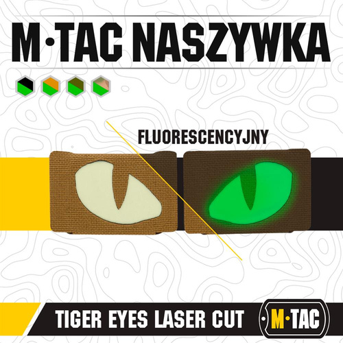 M-Tac - Laserem řezané nášivky Tiger Eyes - pár - Coyote - 51140005