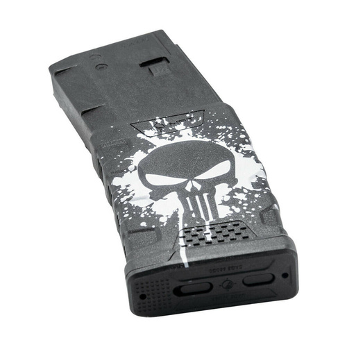 MFT - Polymerový zásobník Extreme Duty Punisher Skull pro AR-15 / M4 - 5,56 x 45 mm/.223 - 30 nábojů - černý - EXDPM556D-PSS-WH
