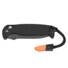 Ganzo - G7413 Zavírací nůž EDC s píšťalkou - G-Lock - černý - G7413-BK-WS