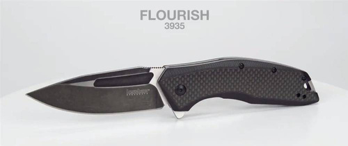 Kershaw - Taktický nůž Flourish 3935 - 8Cr13MoV - Black - 3935